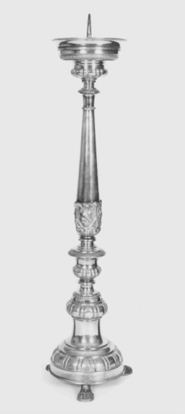 candeliere d'altare - produzione veneta (primo quarto sec. XX)