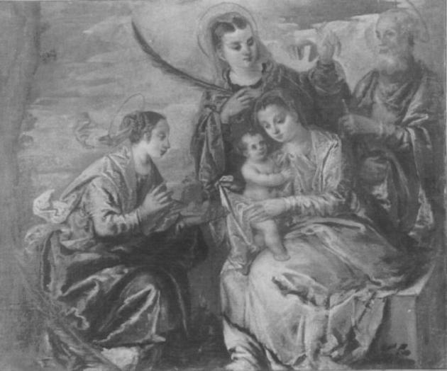 Sacra conversazione (dipinto) di Marescalchi Pietro Detto Spada (sec. XVI)