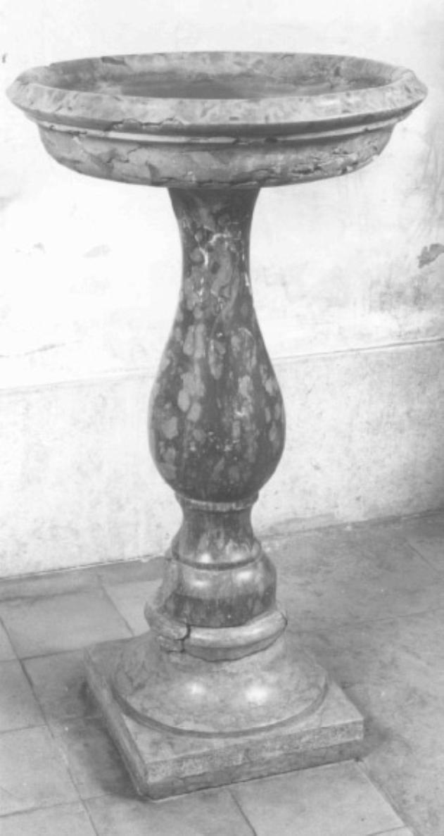 Cristo coronato di spine (acquasantiera - a fusto) - ambito feltrino (secc. XVII/ XVIII)