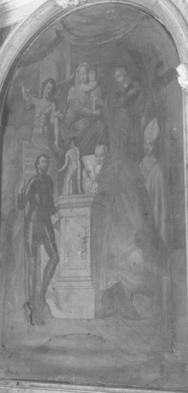 Madonna con Bambino in trono e Santi (dipinto) di Frigimelica Francesco (cerchia), Dal Pozzo Paolo (cerchia) (seconda metà sec. XVII)