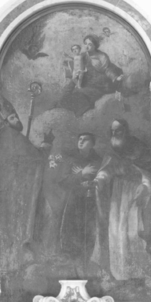 Madonna con Gesù e Santi (dipinto) di Liberi Pietro (cerchia), Ridolfi Agostino (cerchia) (secc. XVII/ XVIII)