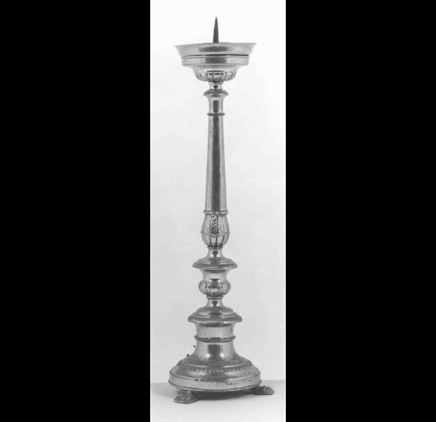 candeliere d'altare - ambito bellunese (sec. XIX)