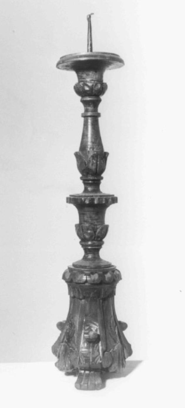 candeliere d'altare - ambito bellunese (sec. XVII)