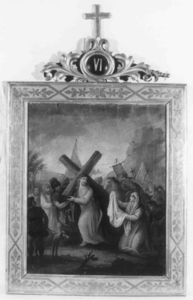 stazione VI: Gesù asciugato dalla Veronica (stampa) - ambito veneto (sec. XVIII)