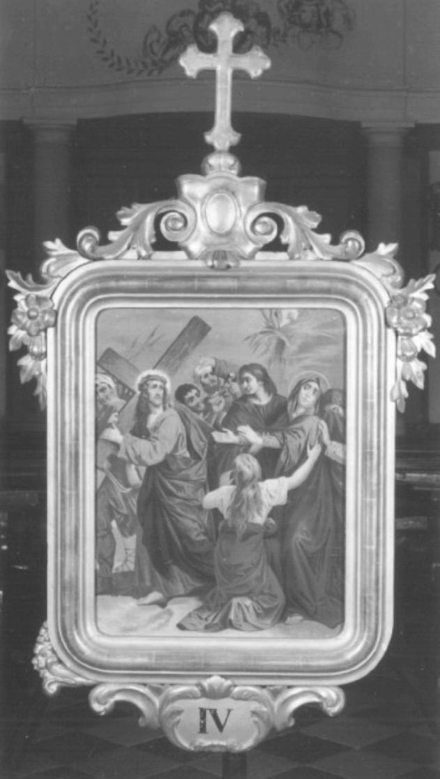 stazione IV: Gesù incontra la Madonna (stampa a colori) - ambito veneto (ultimo quarto sec. XIX)