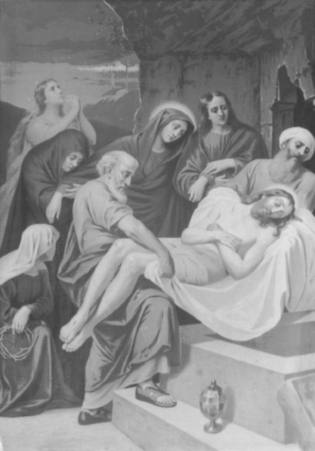 stazione XIV: Gesù deposto nel sepolcro (stampa a colori) - ambito veneto (sec. XX)