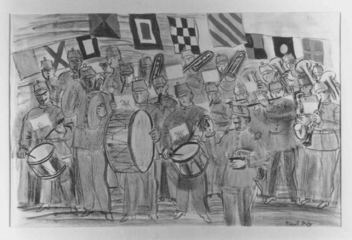 banda musicale (stampa a colori) di Dufy Raoul (sec. XX)