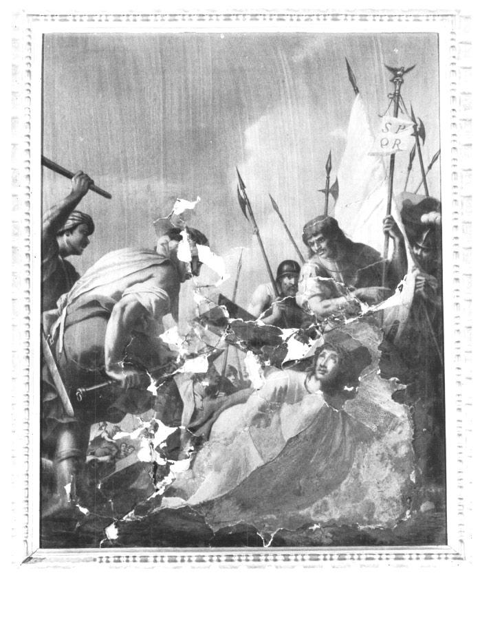 Stazione II: Gesù caricato della croce (stampa a colori) - ambito veneto (secc. XIX/ XX)