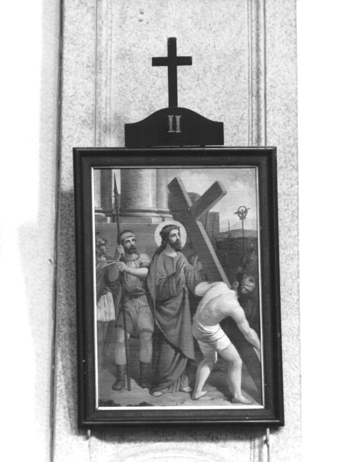 stazione II: Gesù caricato della croce (stampa, elemento d'insieme) - ambito veneto (prima metà sec. XX)