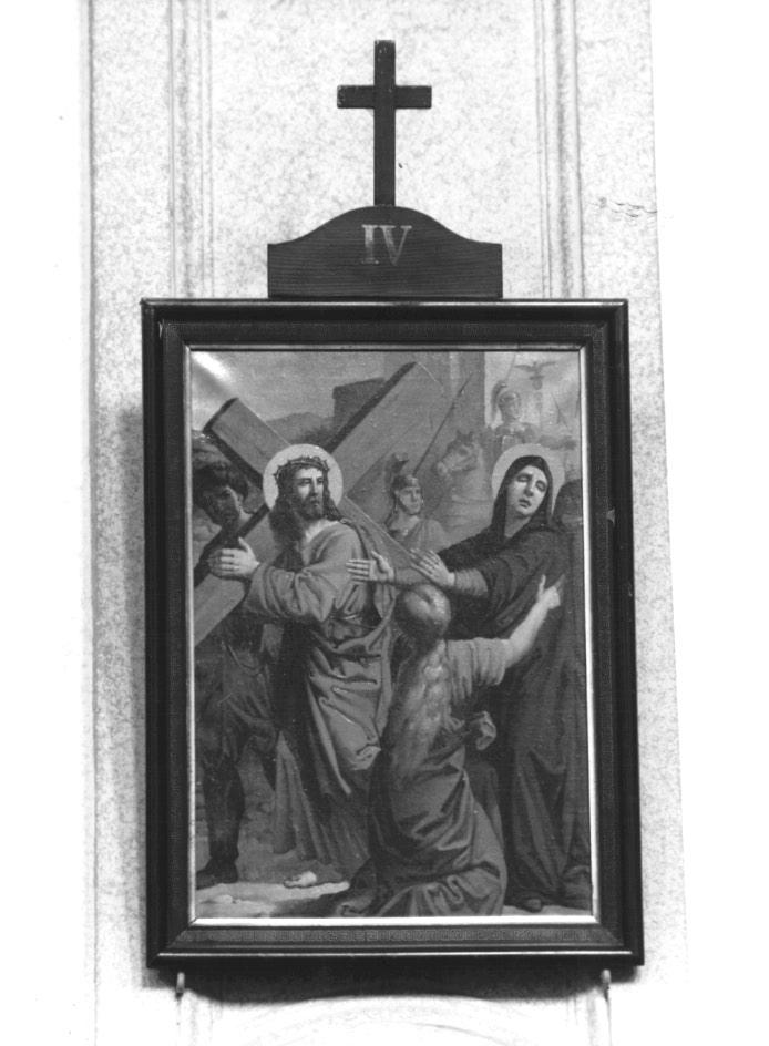 stazione IV: Gesù incontra la Madonna (stampa, elemento d'insieme) - ambito veneto (prima metà sec. XX)