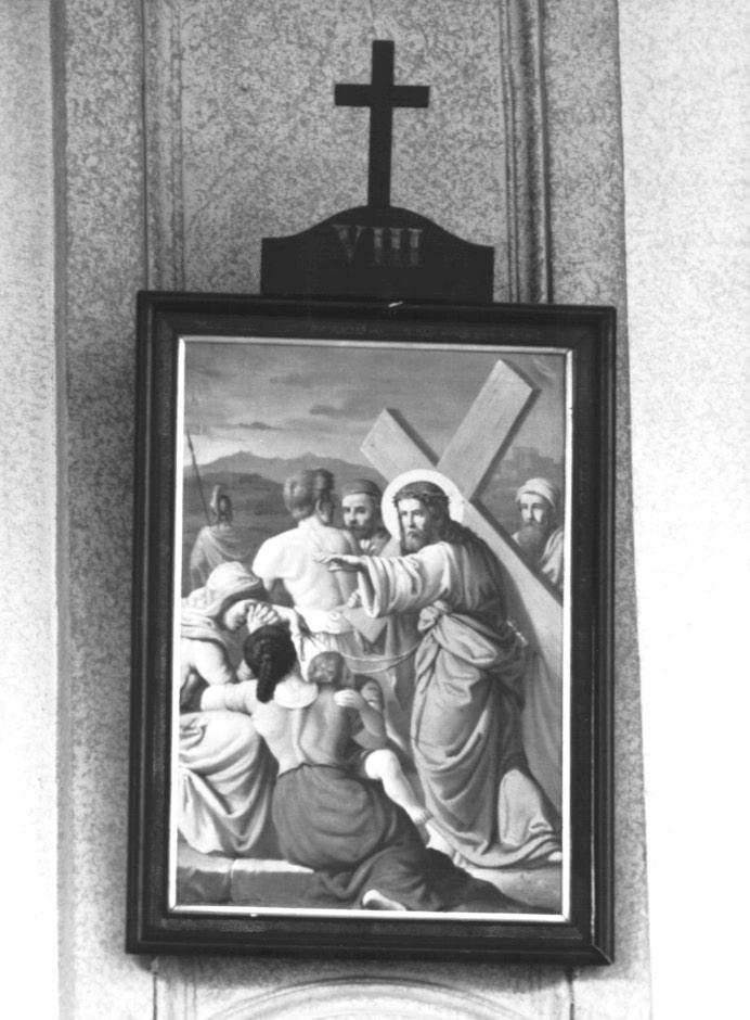 stazione VIII: Gesù consola le donne di Gerusalemme (stampa, elemento d'insieme) - ambito veneto (prima metà sec. XX)