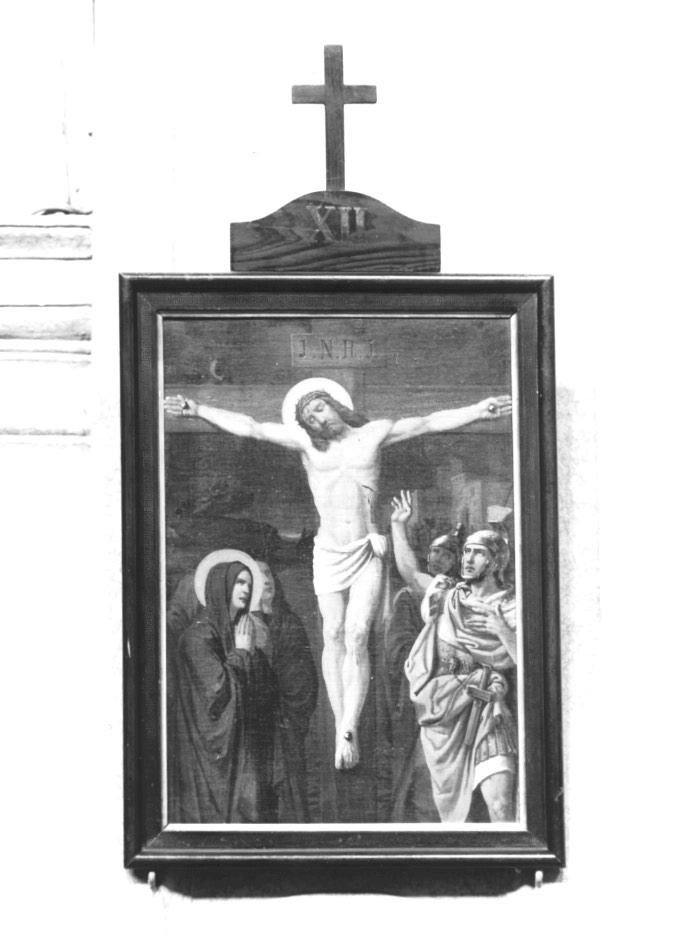stazione XII: Gesù innalzato e morto in croce (stampa, elemento d'insieme) - ambito veneto (prima metà sec. XX)