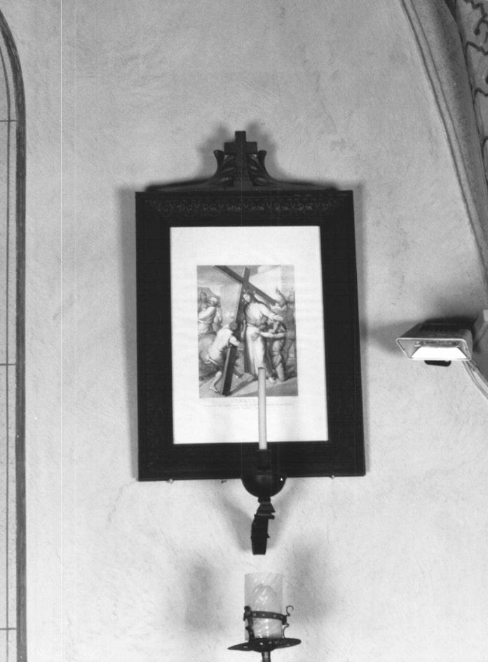 stazione II: Gesù caricato della croce (stampa) - ambito veneto (sec. XIX)