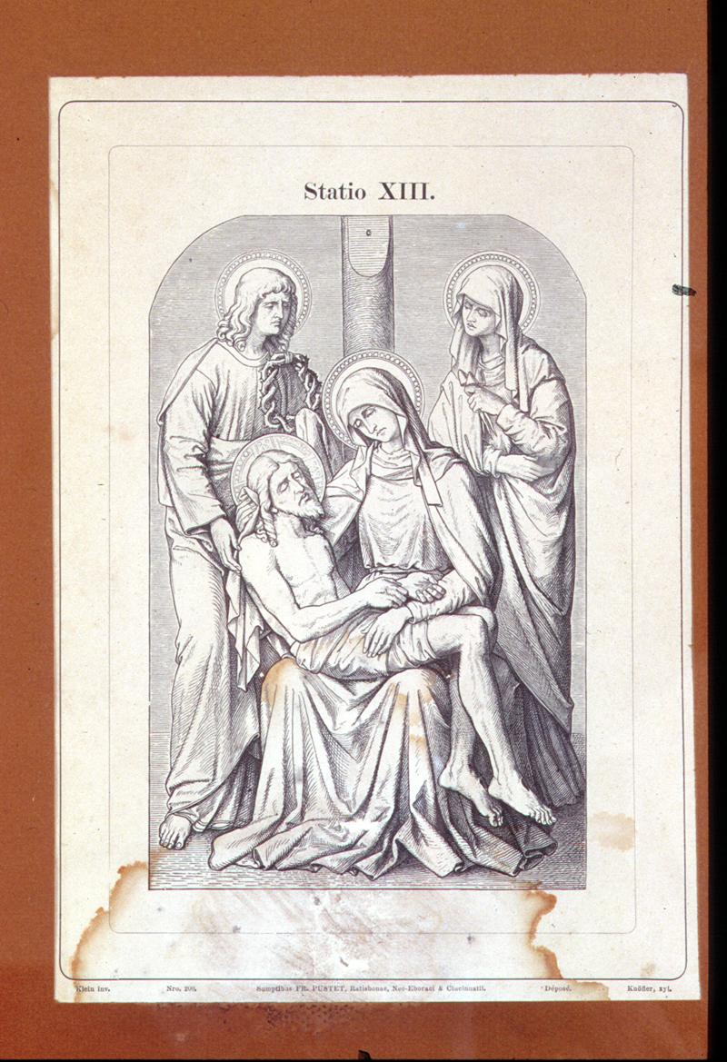stazione XIII: Gesù deposto dalla croce (stampa) - ambito veneto (fine/inizio secc. XVIII/ XIX)