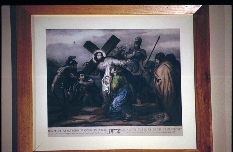 stazione VI: Gesù asciugato dalla Veronica (stampa) - ambito francese (sec. XIX)