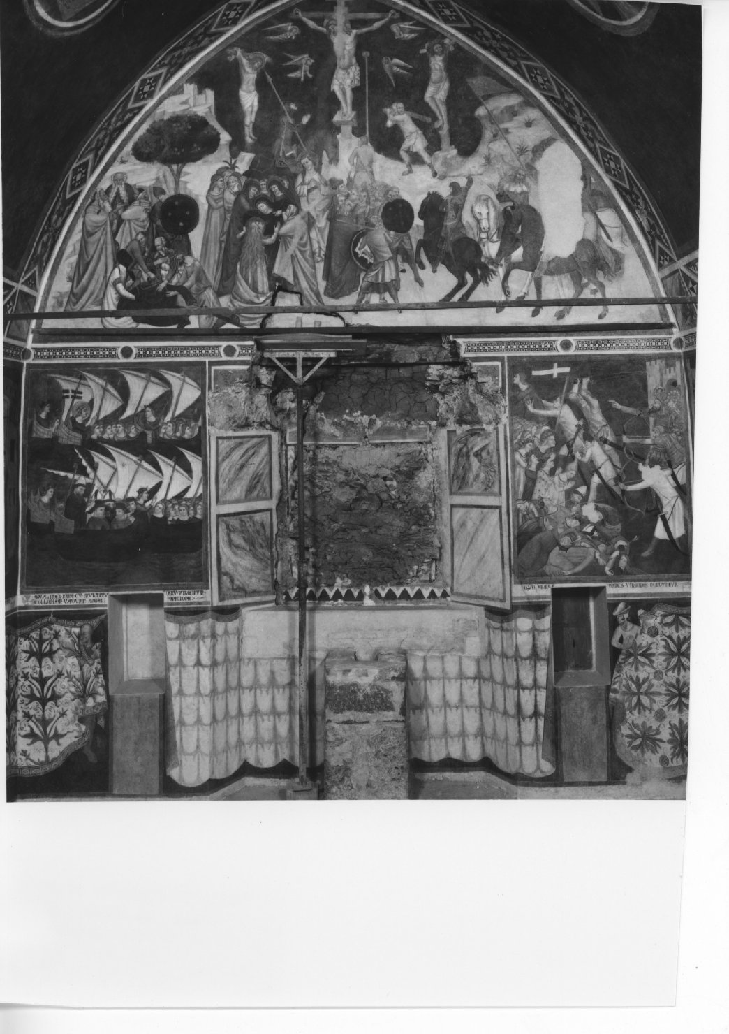 episodi della vita di Sant'Orsola e crocifissione di Cristo (dipinto, ciclo) - ambito veneto (sec. XIV)