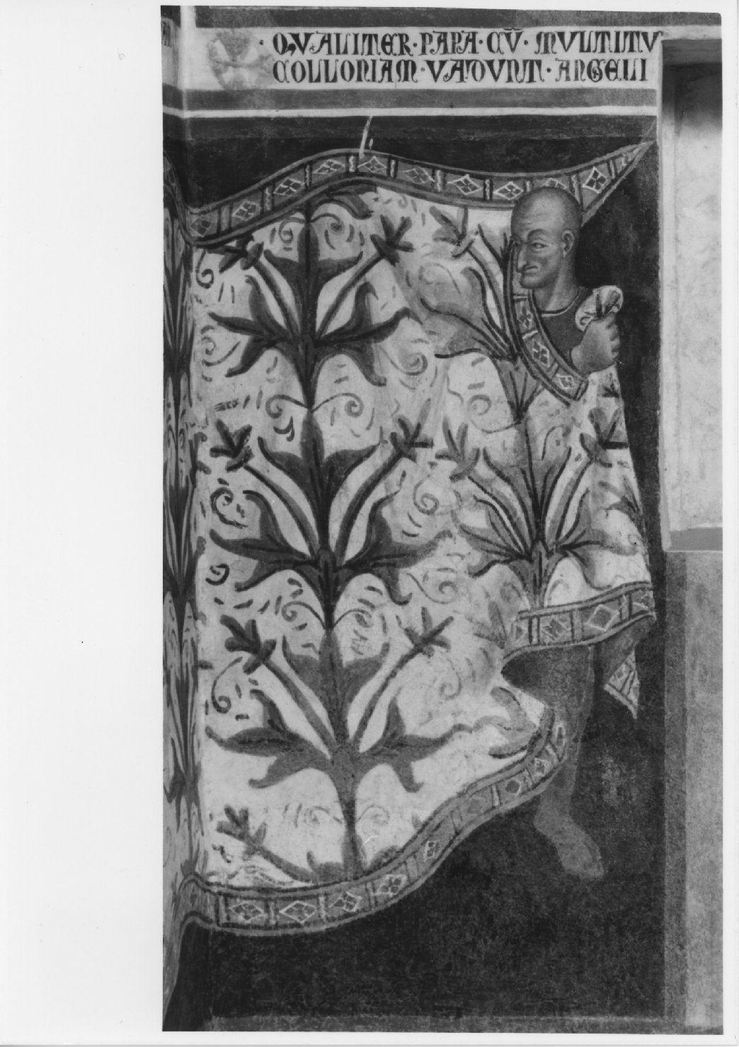 figura reggivelario (dipinto) - ambito veneto (sec. XIV)