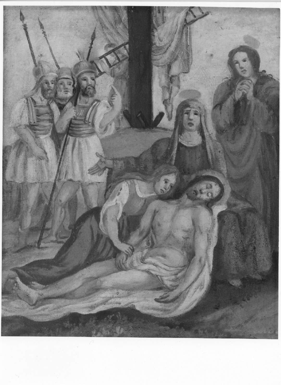stazione XIII: Gesù deposto dalla croce (dipinto) - ambito bellunese (sec. XIX)