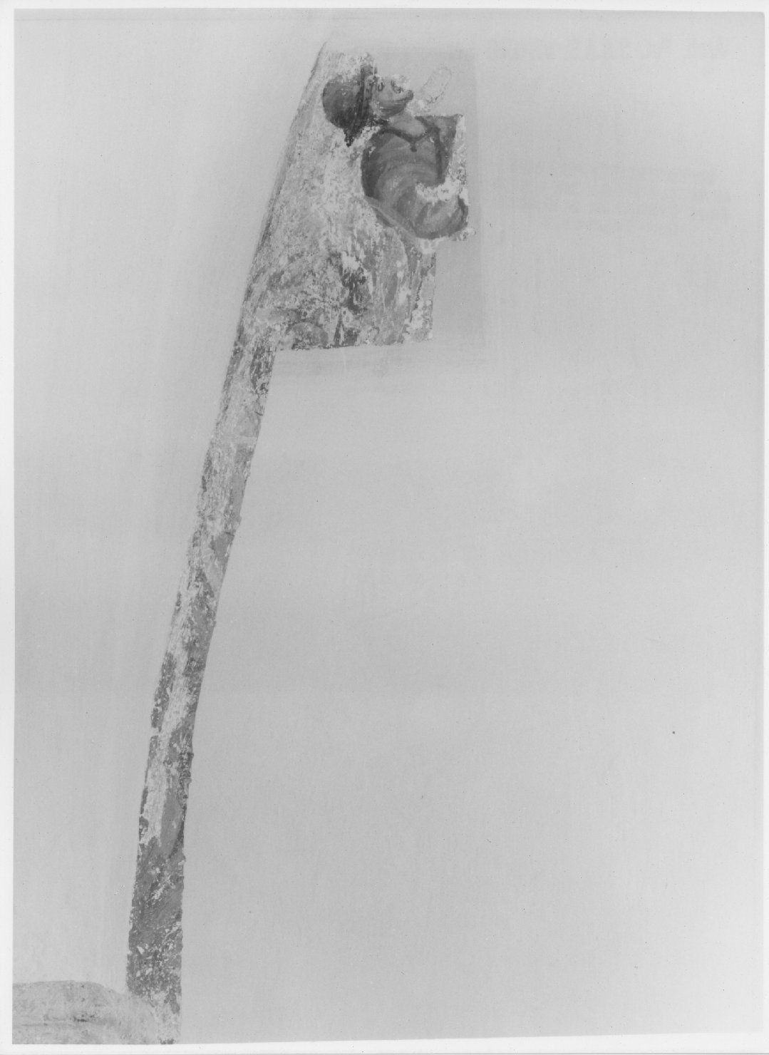 figura maschile (dipinto, frammento) - ambito bellunese (seconda metà sec. XVII)