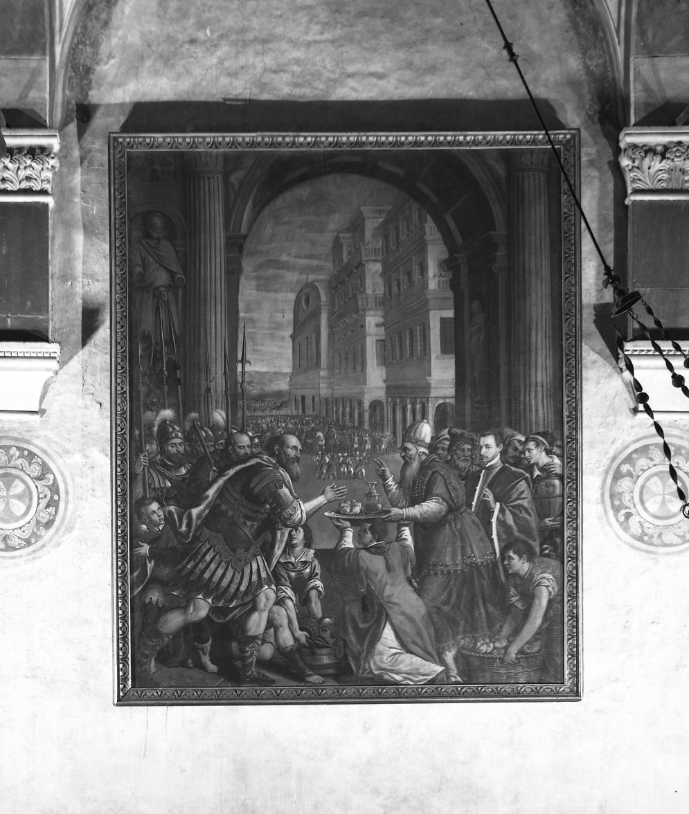 Abramo incontra Melchisedec (dipinto) - ambito veneto (sec. XVI)