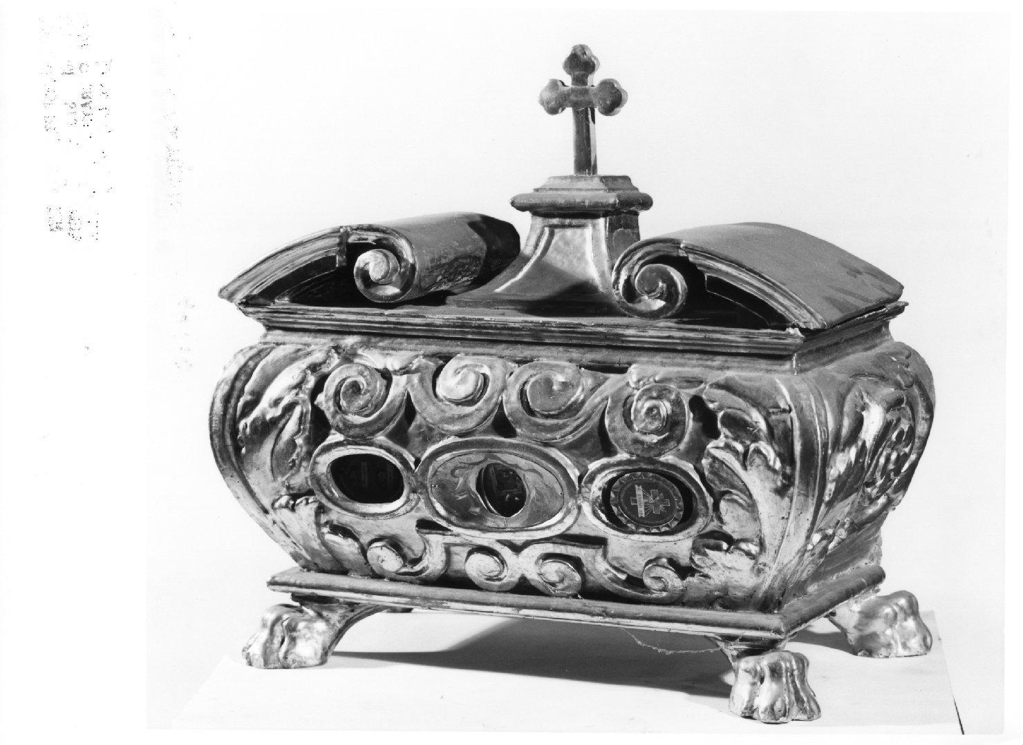 reliquiario a teca - a urna - ambito veneto (sec. XVII)