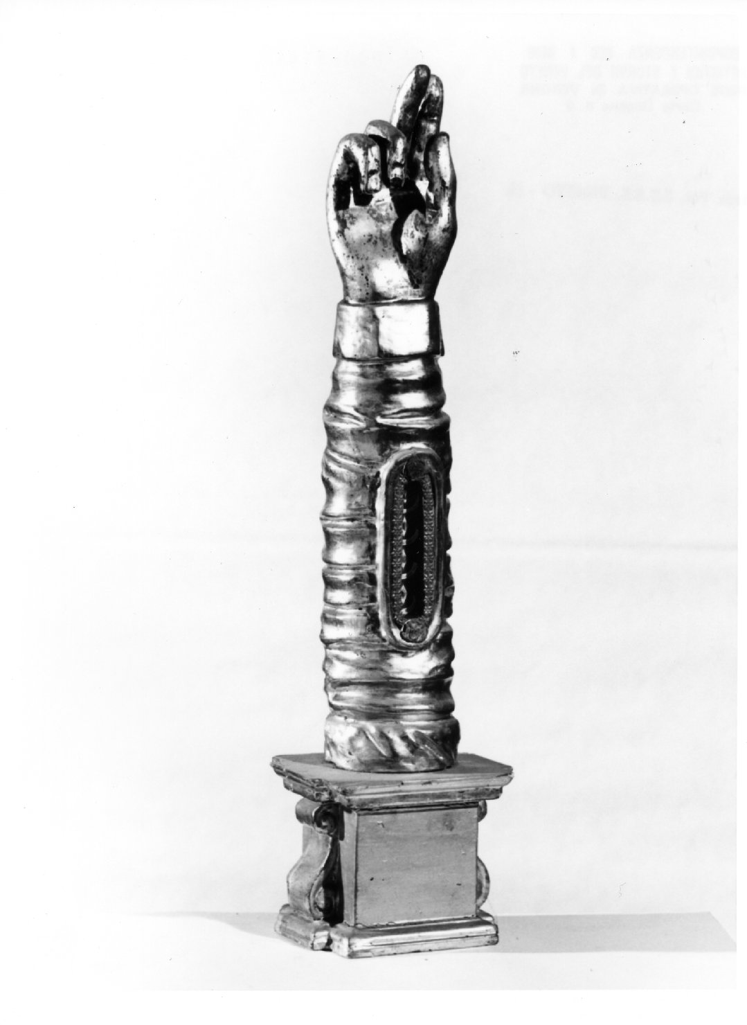 reliquiario antropomorfo - a braccio - ambito veneto (sec. XIX)