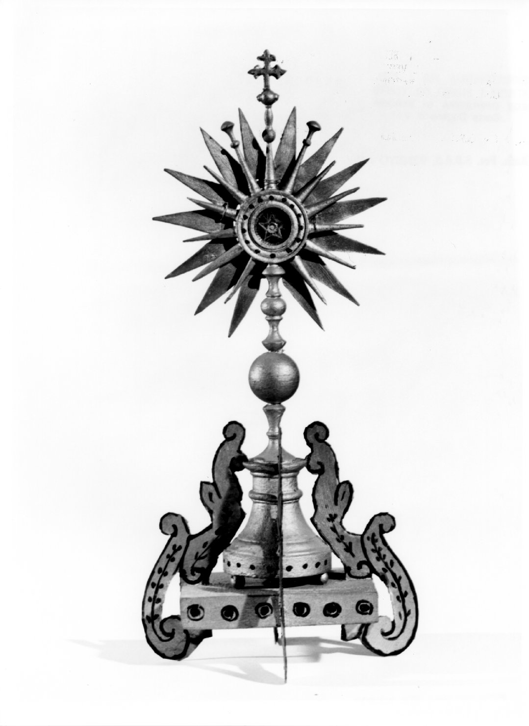 reliquiario - a ostensorio - ambito veneto (seconda metà sec. XIX)