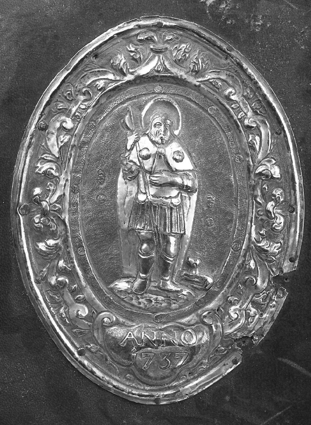San Rocco (decorazione plastica) - ambito bellunese (sec. XVIII)