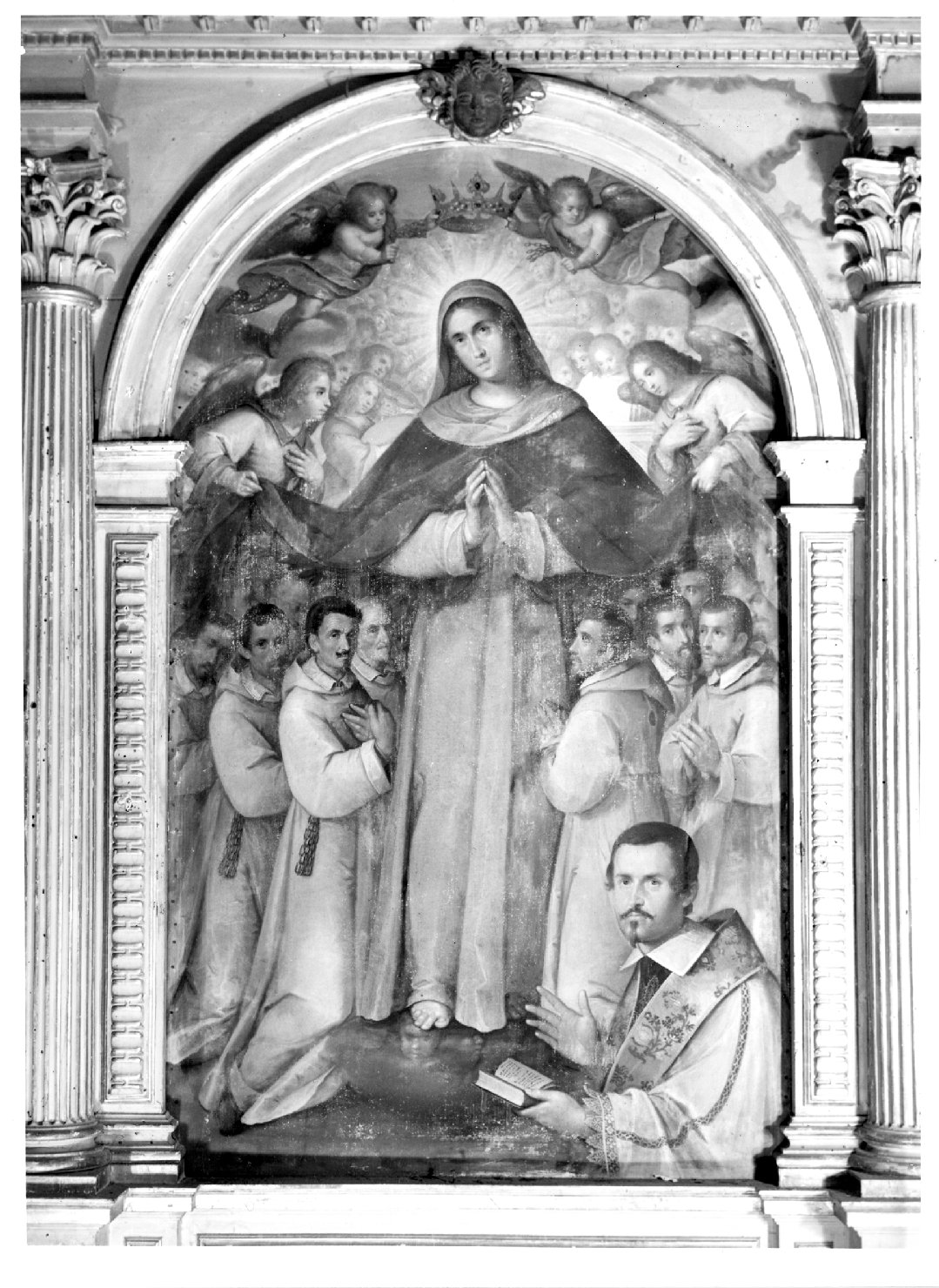 Madonna dei Battuti col pievano Arlotto (dipinto) - ambito veneto (sec. XVII)
