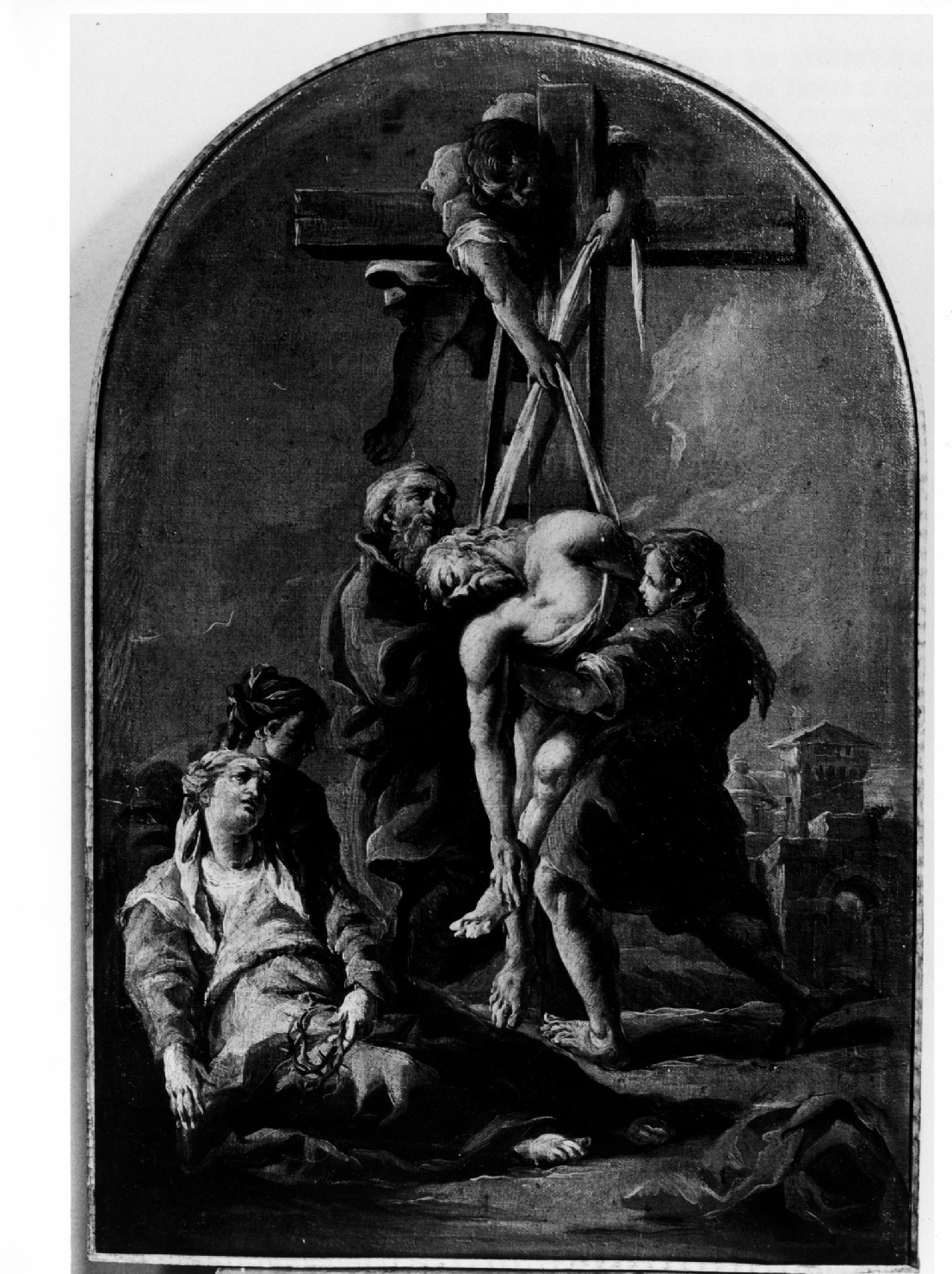 stazione XIII: Gesù deposto dalla croce (dipinto) - ambito veneto (secc. XVII/ XVIII)