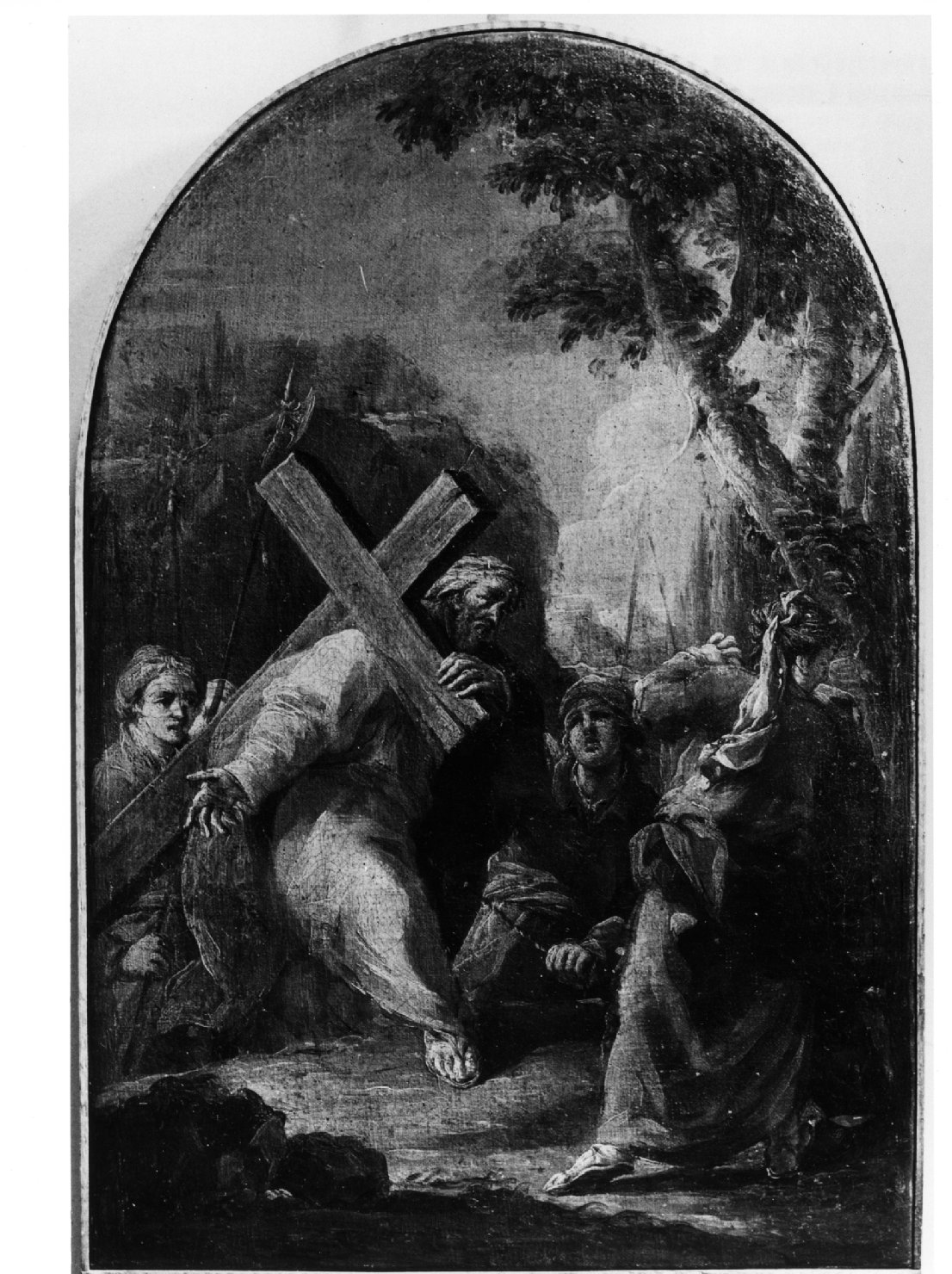 stazione IV: Gesù incontra la Madonna (dipinto) - ambito veneto (secc. XVII/ XVIII)