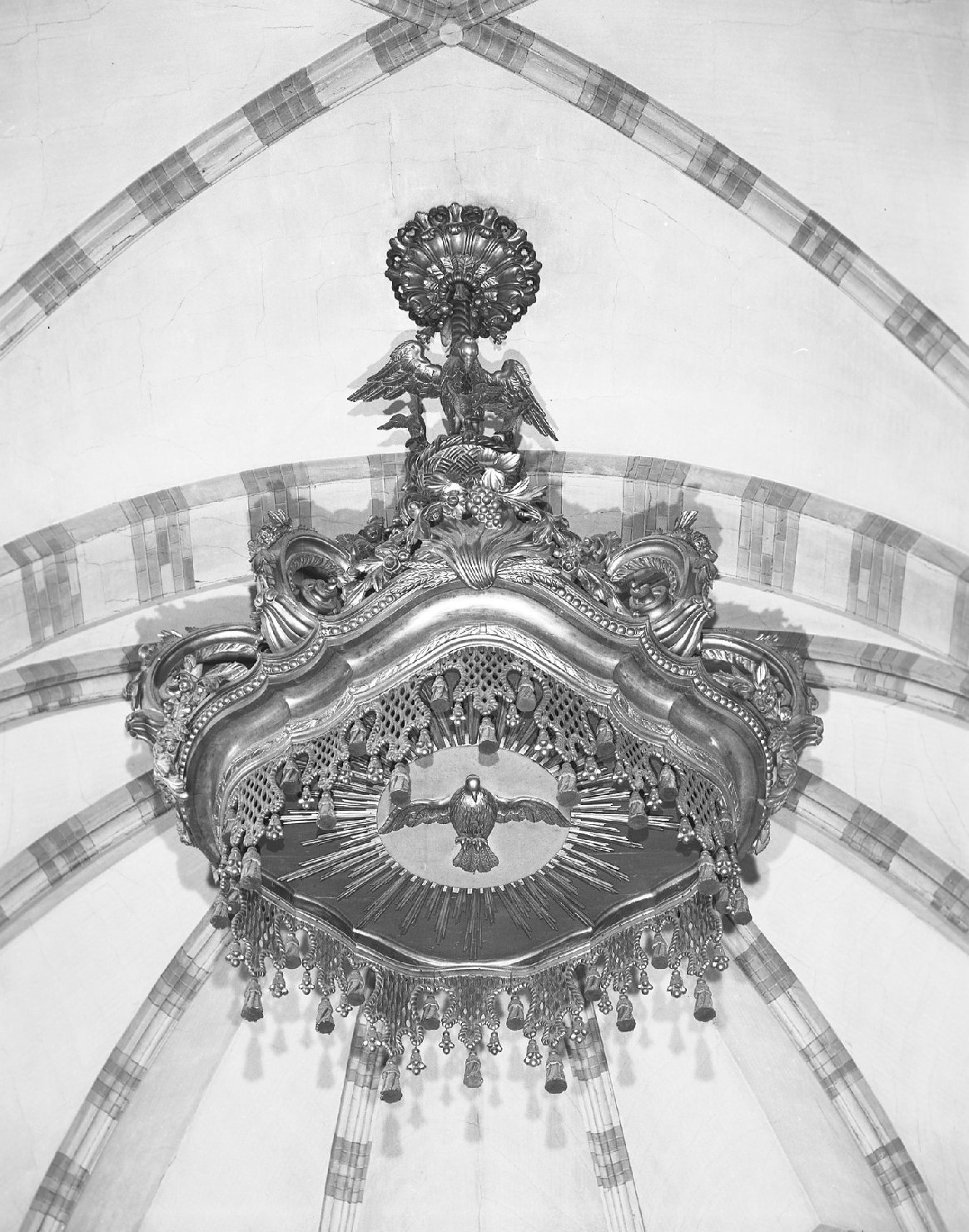 baldacchino - a corona - ambito veneto (inizio sec. XIX)