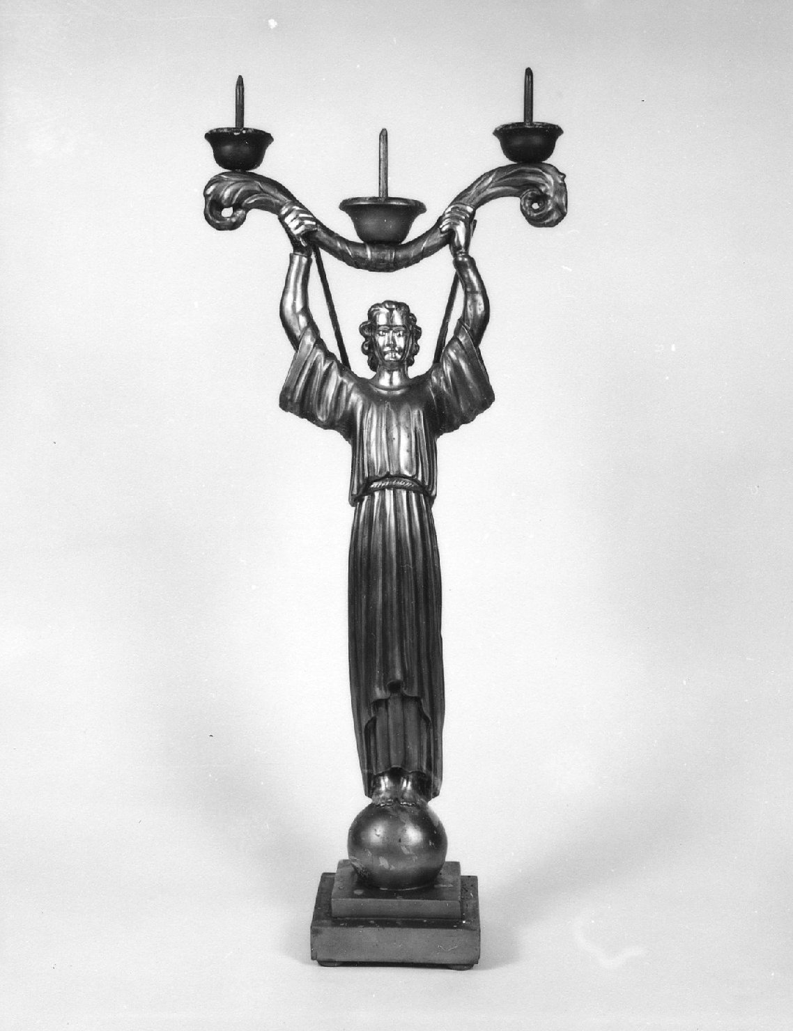 angelo (candelabro - a statuetta, coppia) - ambito veneto (fine/inizio secc. XIX/ XX)