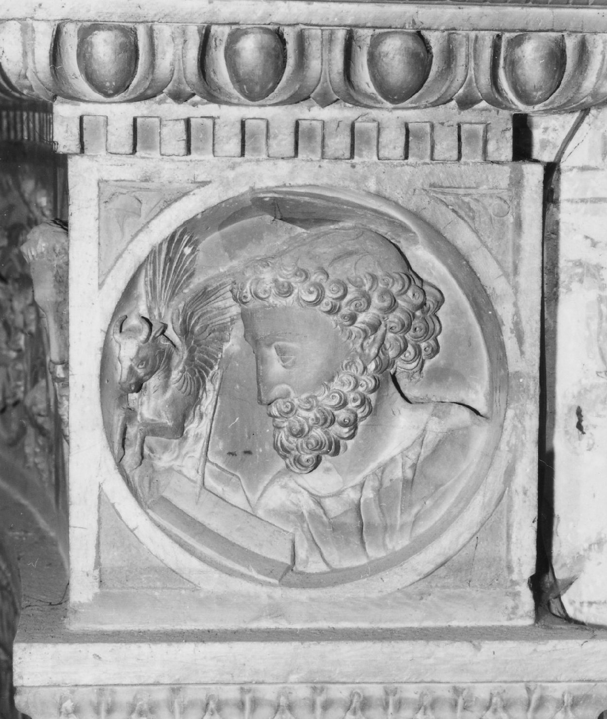 San Luca evangelista (rilievo) - ambito veneto (fine sec. XV)