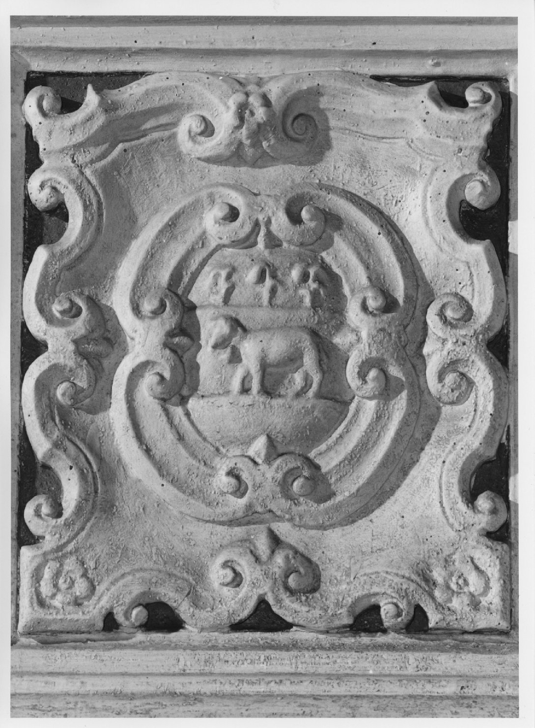 stemma gentilizio della famiglia Cesa (rilievo) di Auregne Giovanni (scuola) (seconda metà sec. XVII)