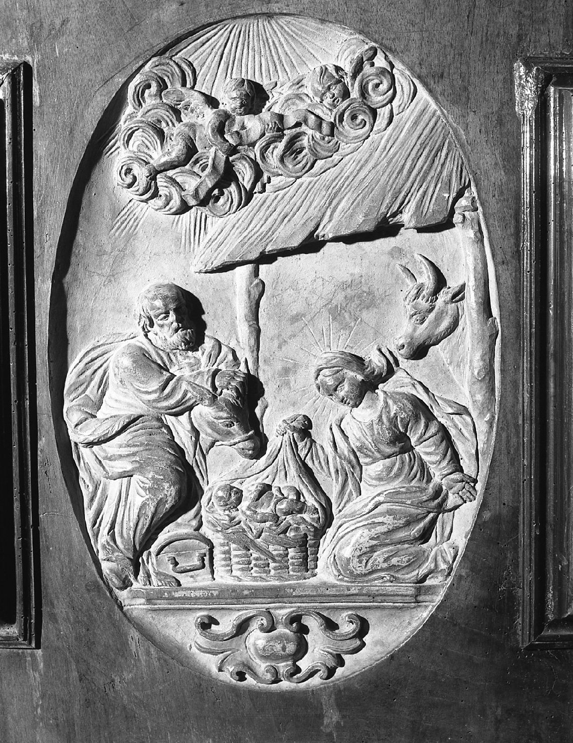 Annunciazione (rilievo) di Brustolon Andrea (bottega) (sec. XVIII)