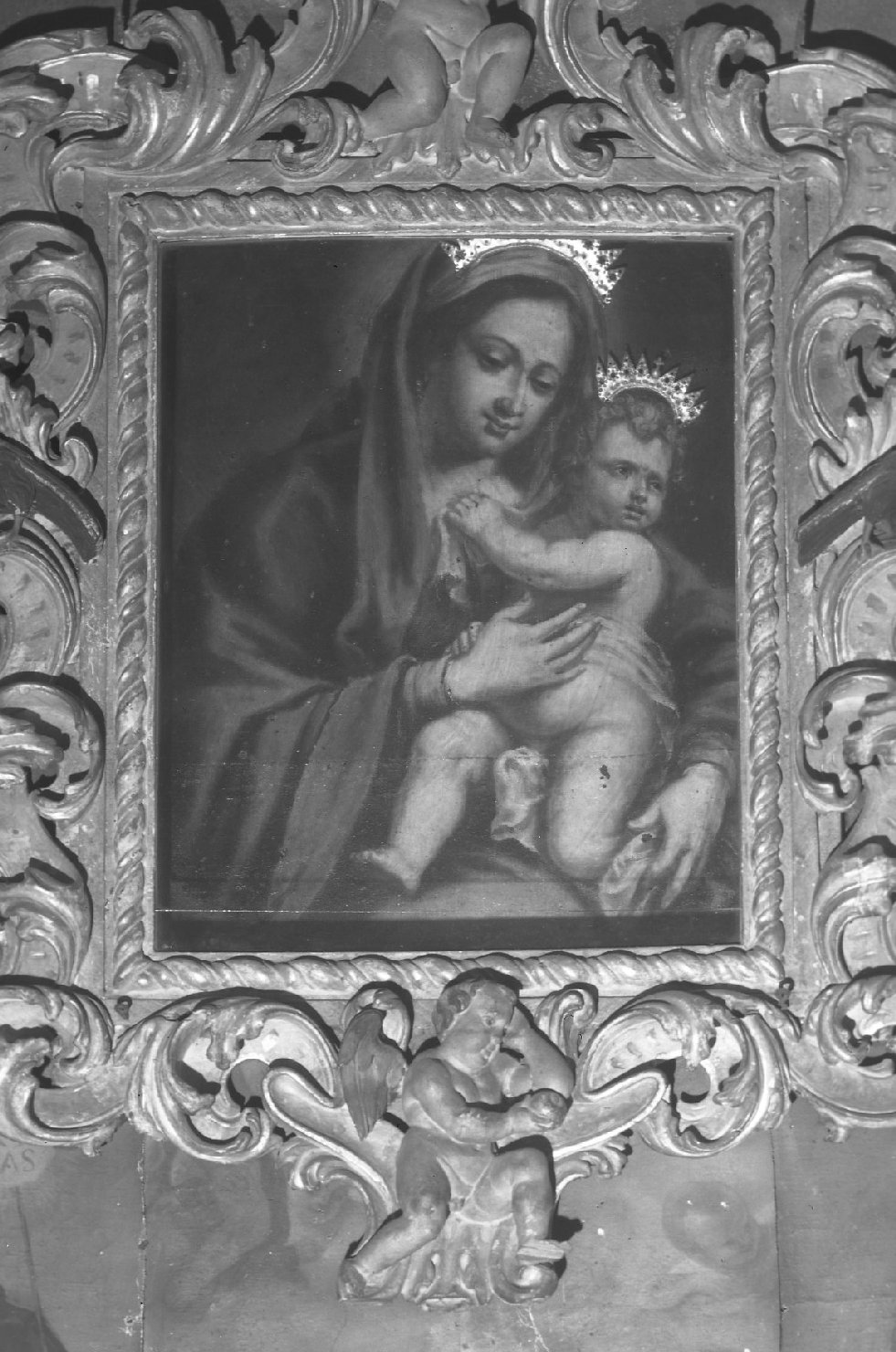 Madonna con Bambino (dipinto) di Ridolfi Agostino (secc. XVII/ XVIII)