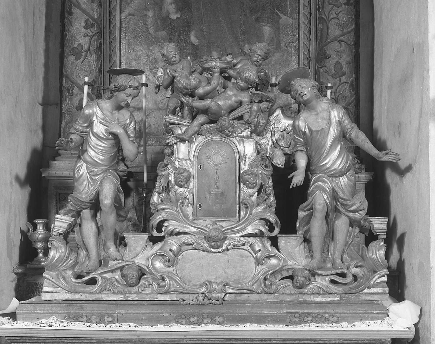 angelo adorante (statua) di Brustolon Andrea (bottega) (secc. XVII/ XVIII)