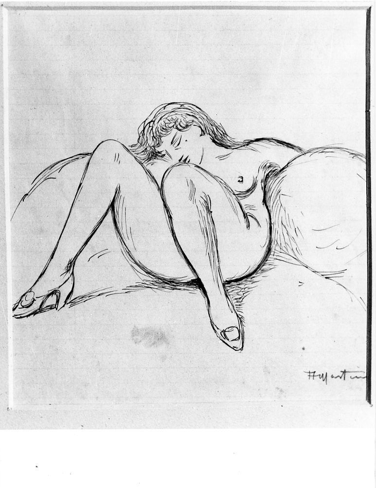 nudo femminile (disegno) di Martini Alberto (sec. XX)