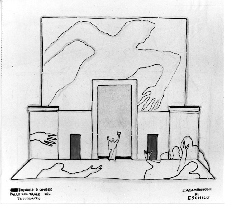 allestimento scenografico teatrale (disegno) di Martini Alberto (sec. XX)