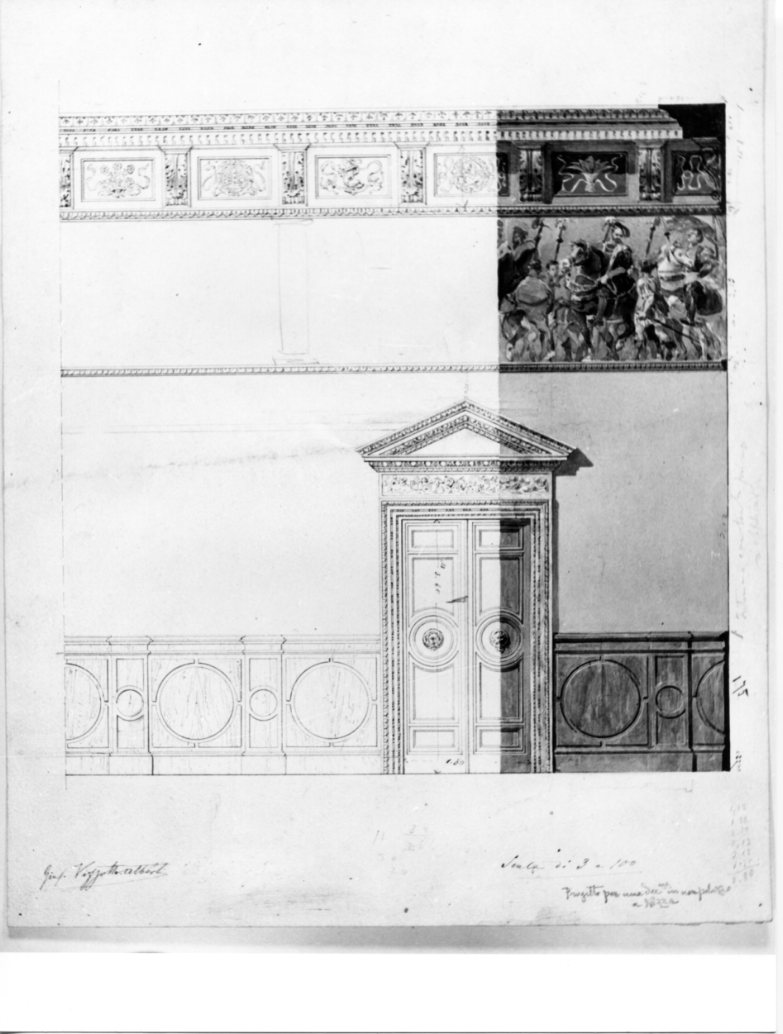 studio per la decorazione del Palazzo della Prefettura di Nizza (disegno) di Vizzotto Alberti Giuseppe (sec. XX)
