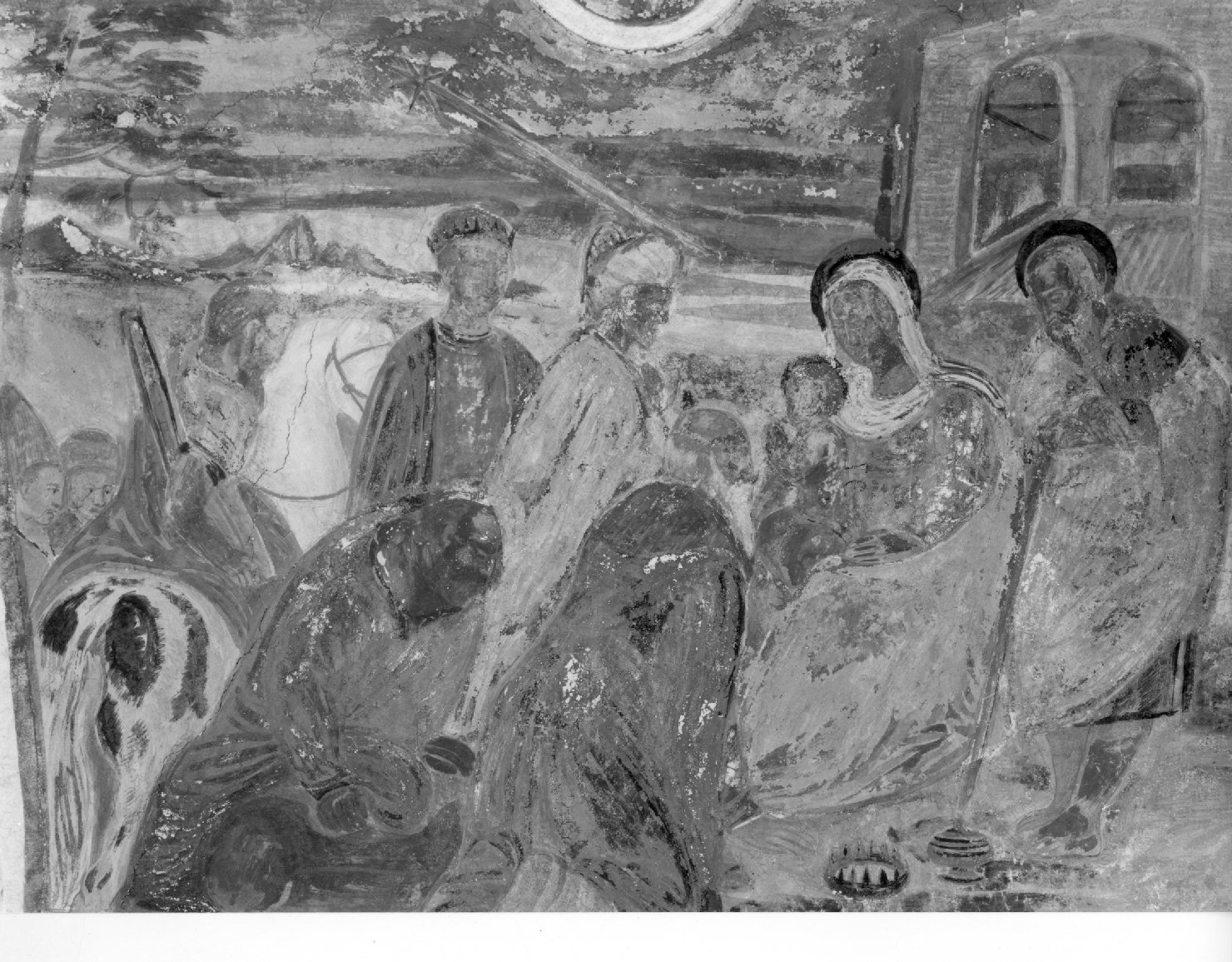 adorazione dei Re Magi (dipinto, elemento d'insieme) - ambito veneto (prima metà sec. XVI)