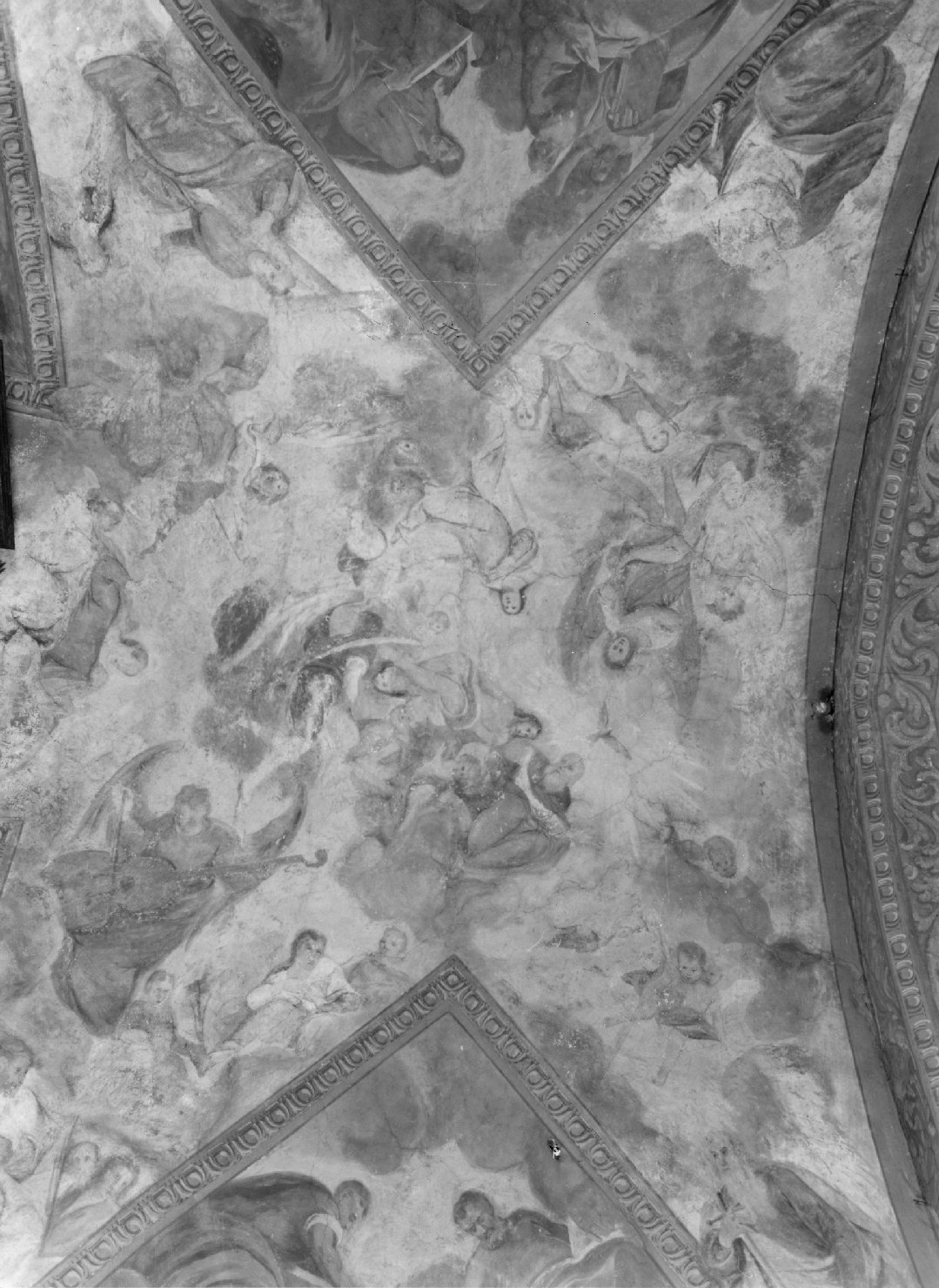 Trinità con Madonna e santi (dipinto, elemento d'insieme) - ambito veneto (sec. XVII)