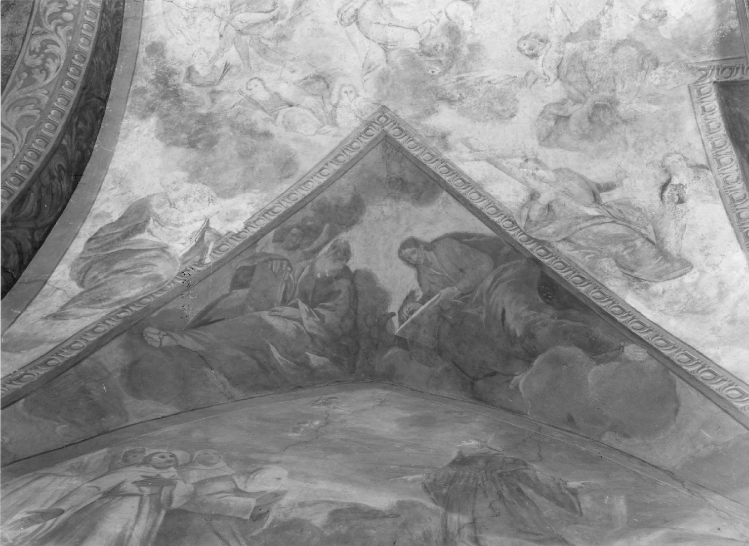 San Matteo e San Giovanni Evangelista (dipinto, elemento d'insieme) - ambito veneto (sec. XVII)