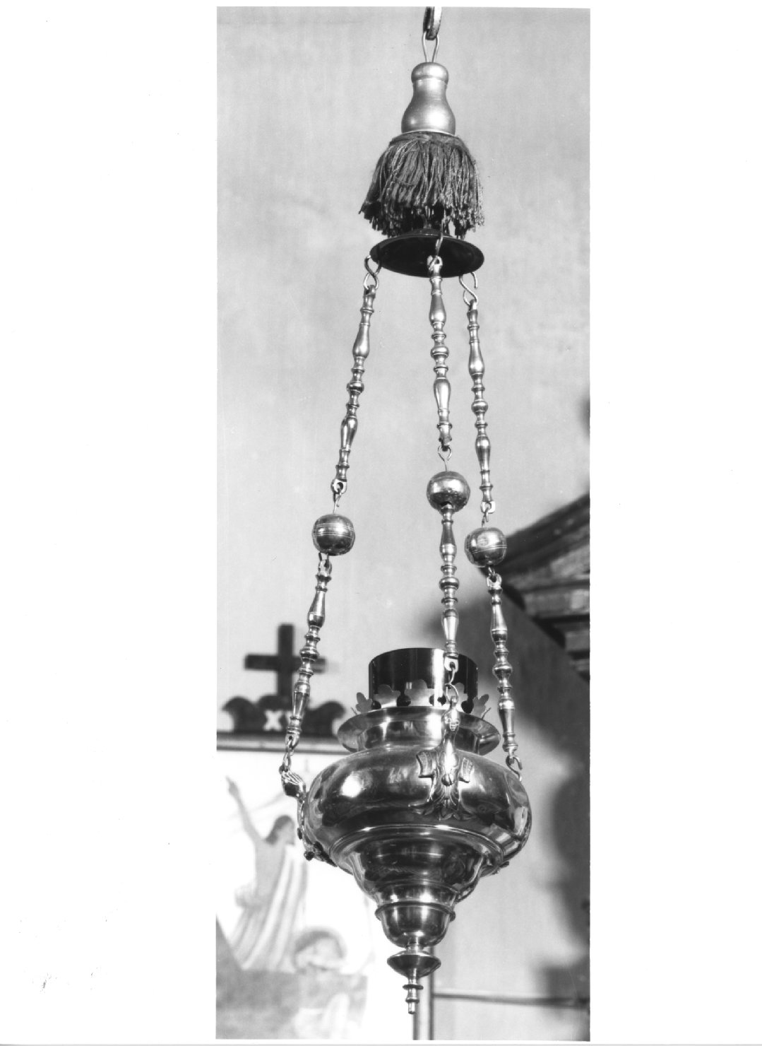 lampada pensile - ambito veneto (fine/inizio secc. XIX/ XX)