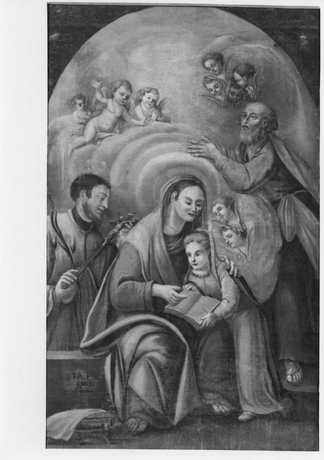 San Gioacchino, Sant'Anna e Maria Vergine bambina (dipinto) - ambito veneto (sec. XVIII)