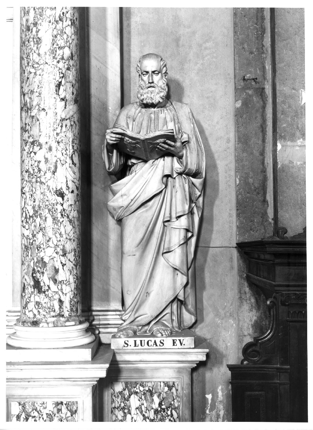 San Luca Evangelista (statua) di Panciera Valentino detto Besarel (seconda metà sec. XIX)