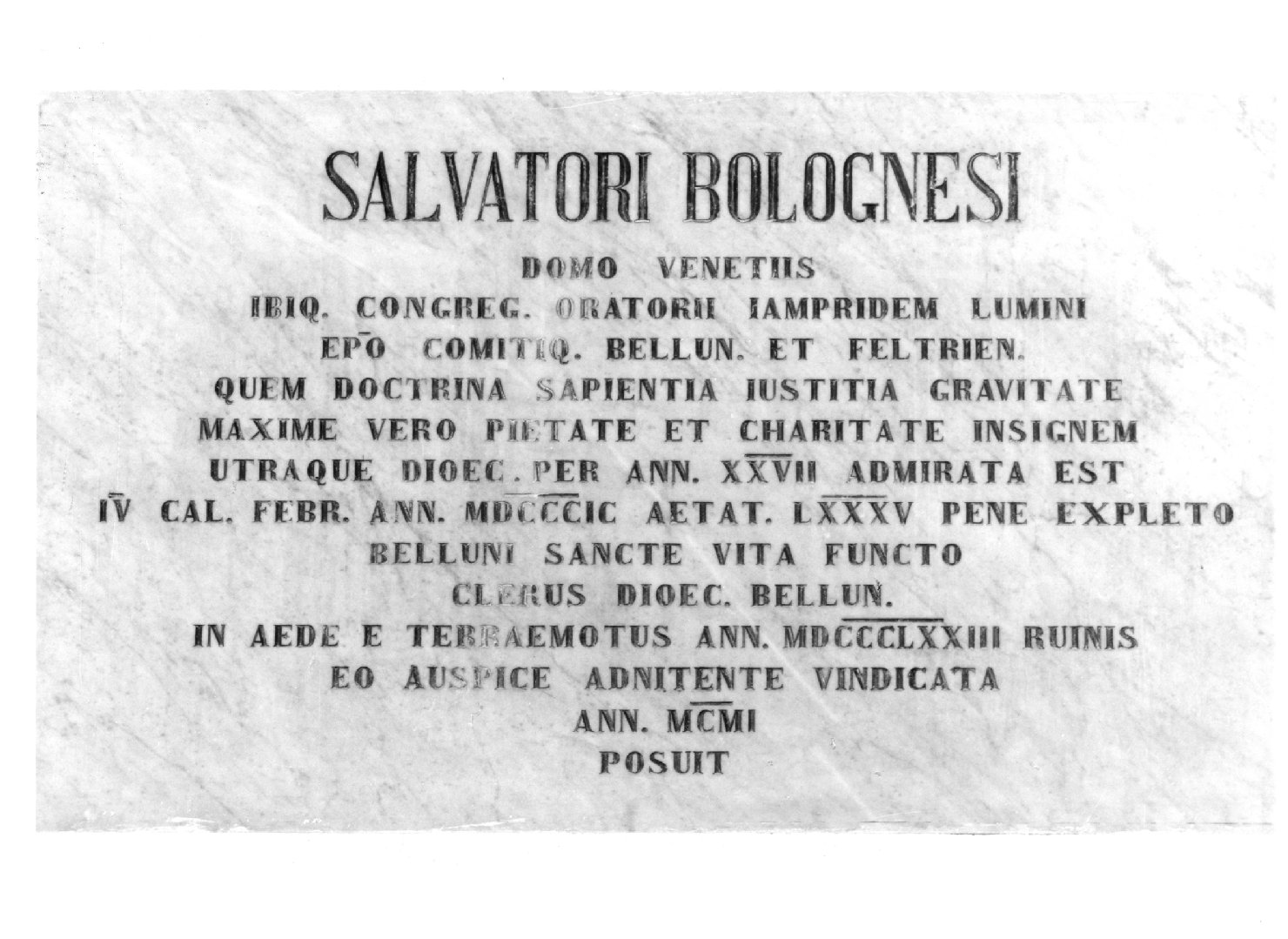 lapide - ambito veneto (sec. XX)