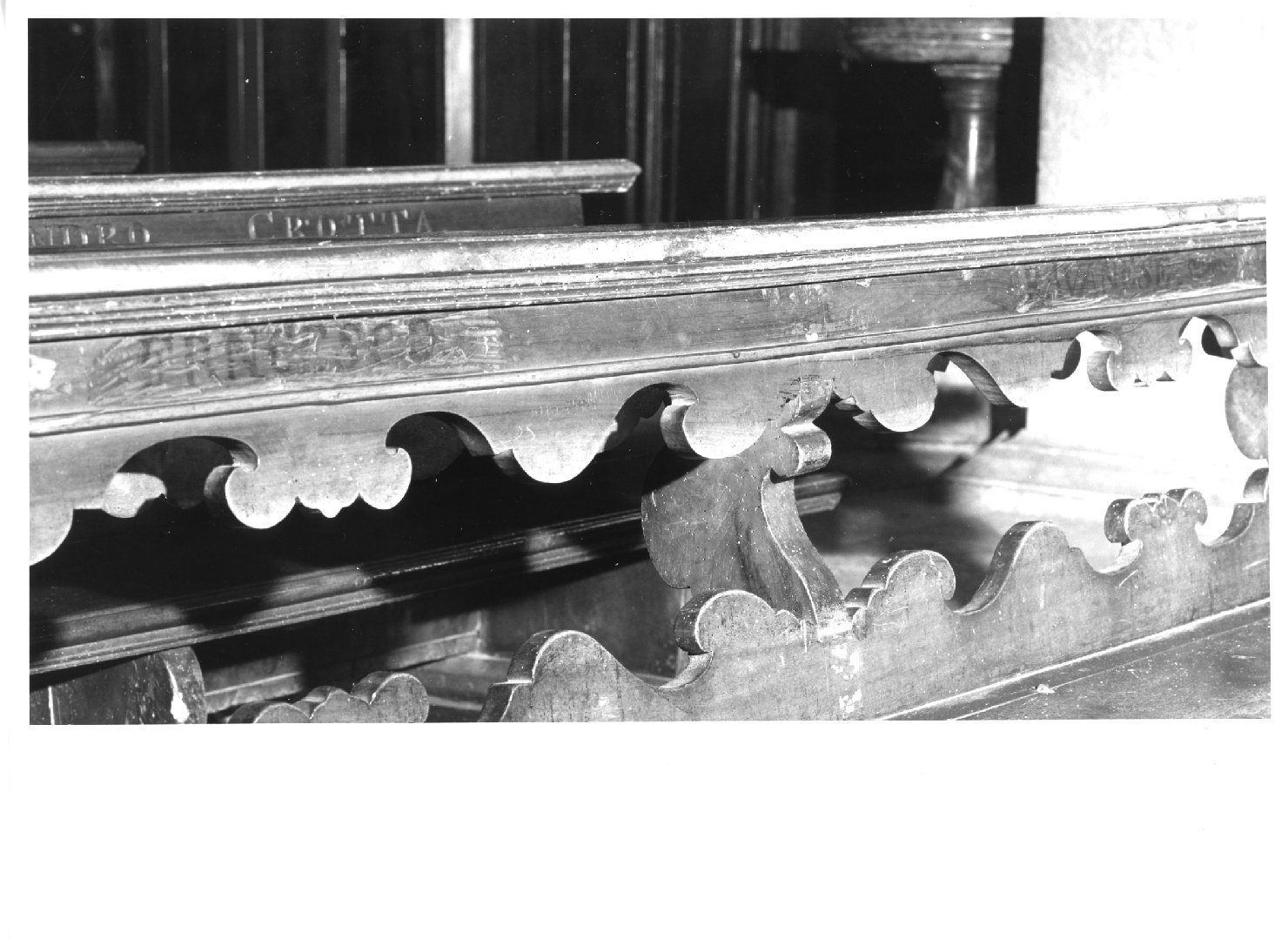 banco da chiesa - ambito bellunese (sec. XVIII)