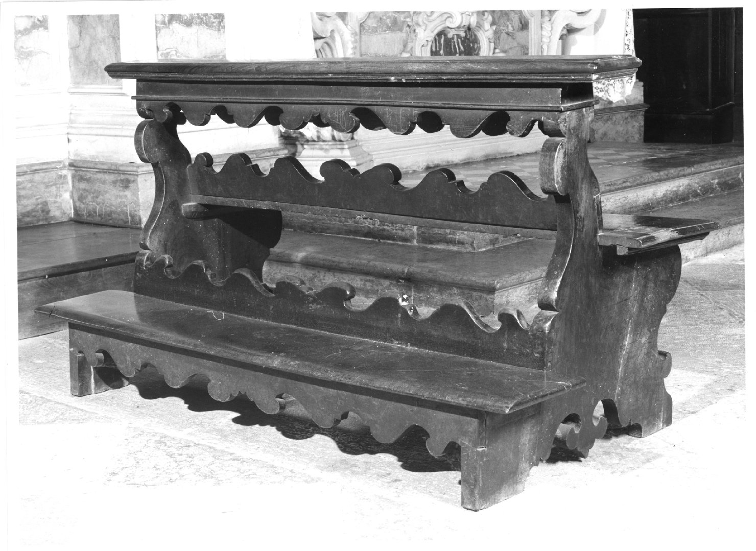 banco da chiesa - bottega bellunese (sec. XVIII)